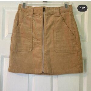 Hollister Beige corduroy skirt size 1
